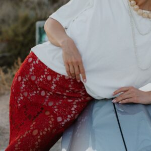 Cap Ferrat Red Skirt